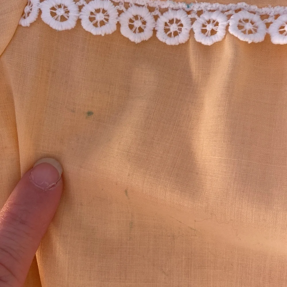 Vintage 1980s cotton blend nightgown women with‎ mother pearl button medium - Picture 8 of 9